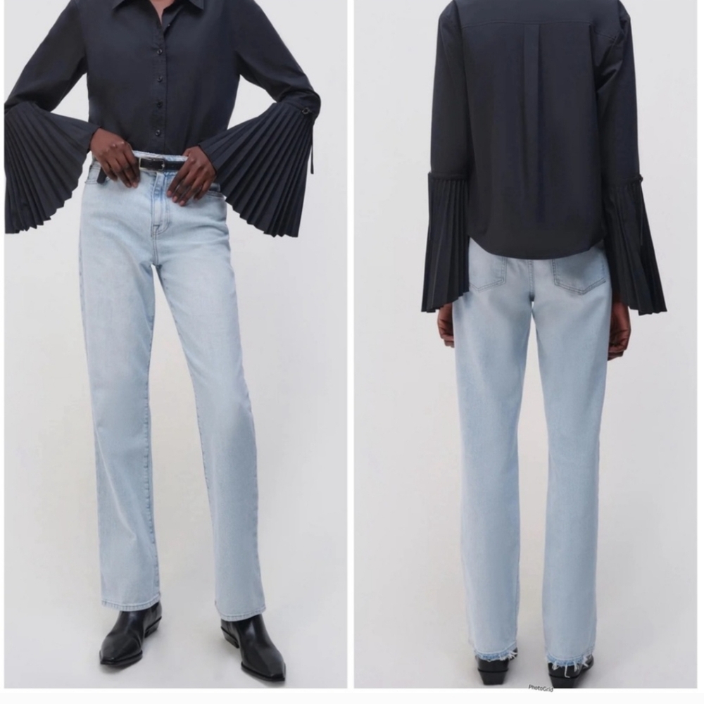 NWT Womens Jonathan Simkhai The Liam Straight Hermose Jeans